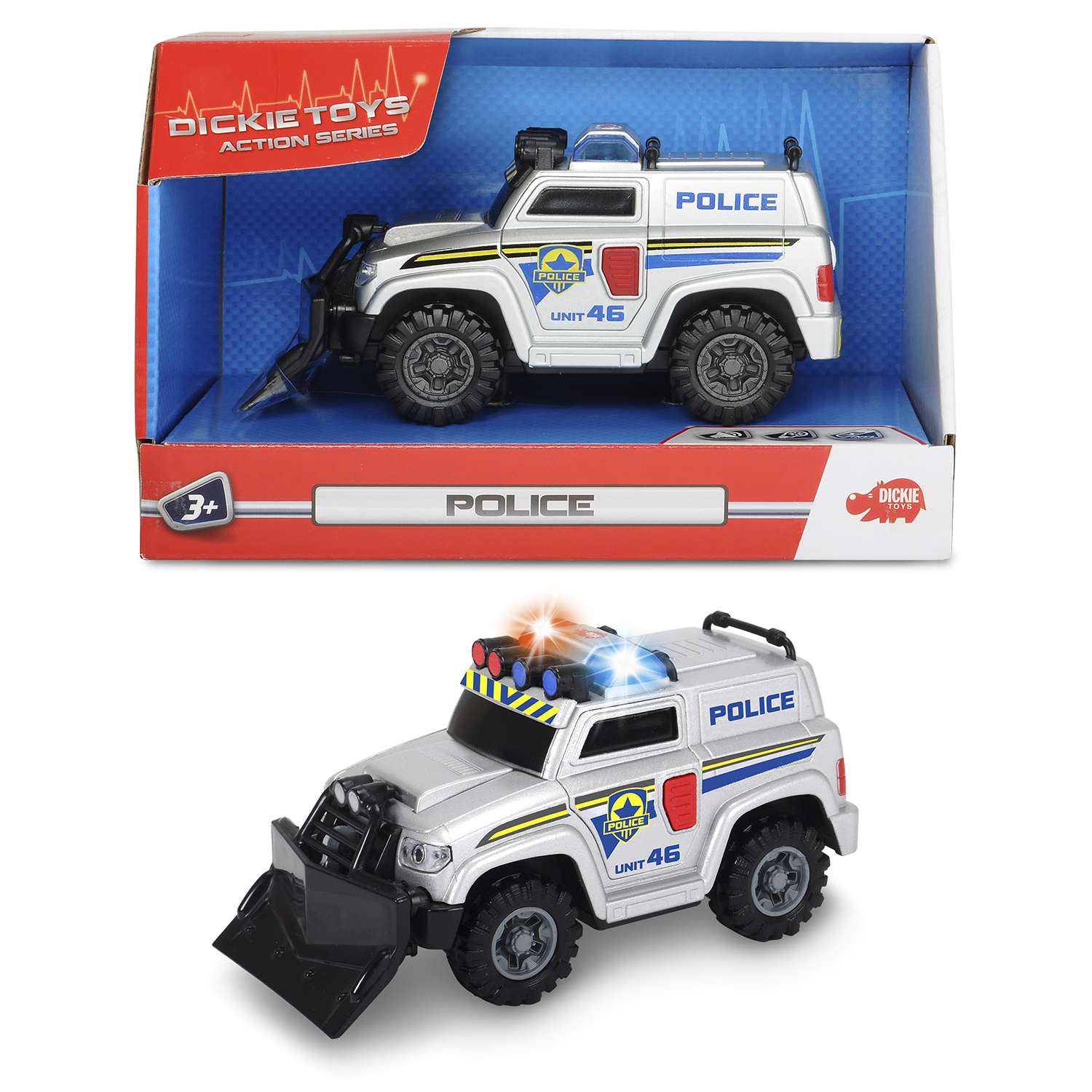 Машина Dickie полицейская со светом и звуком, 15 см 3302001 3302001 - фото 5