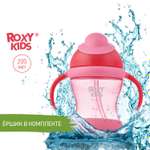 Поильник-непроливайка ROXY-KIDS с трубочкой 200 мл цвет розовый