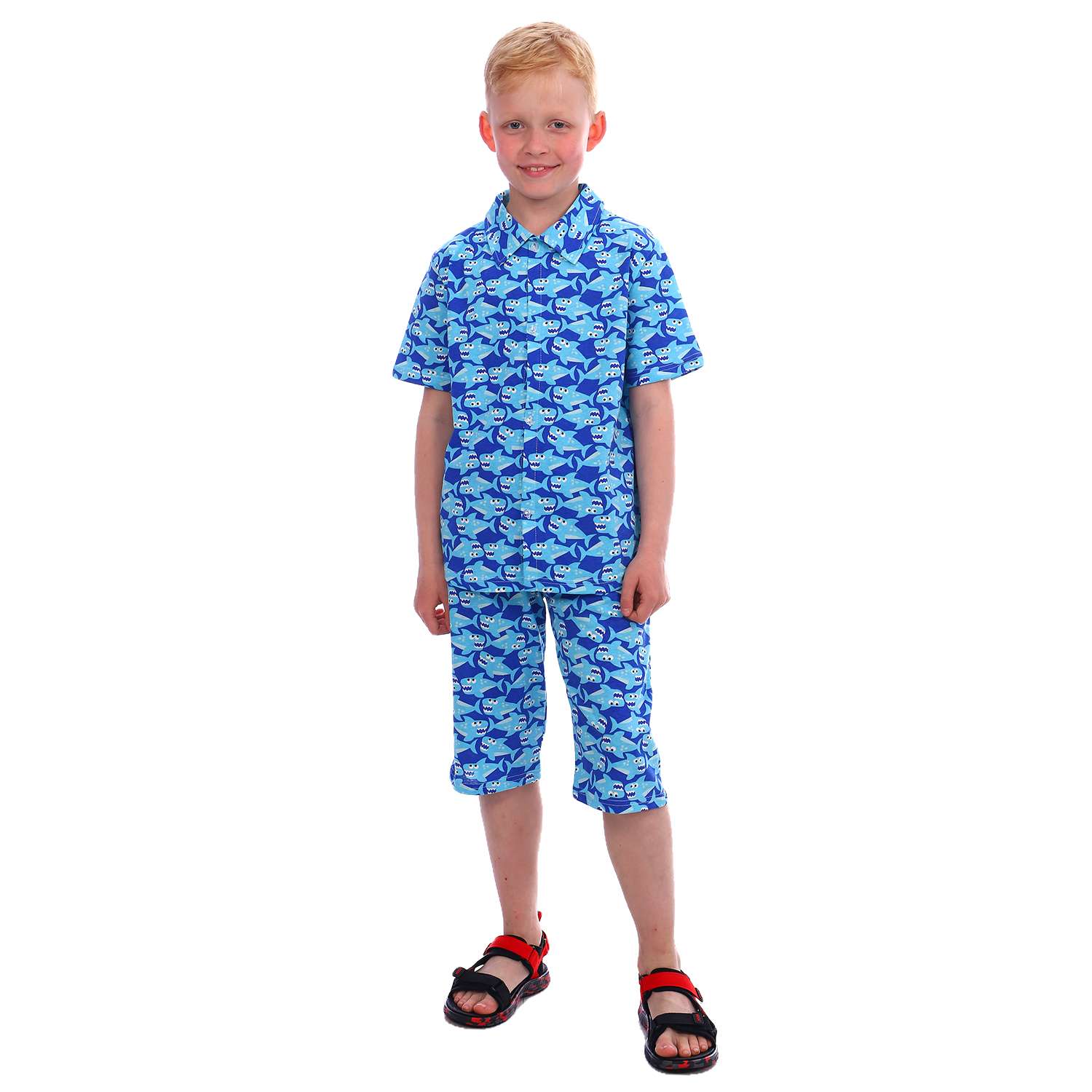 Рубашка Детская Одежда 4107К/синий - фото 2