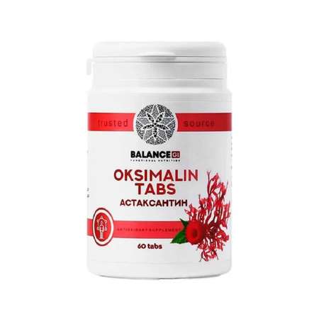 Астаксантин - Oksimalin tabs Balance Group Life 60 табл по 300 мг органический антиоксидант