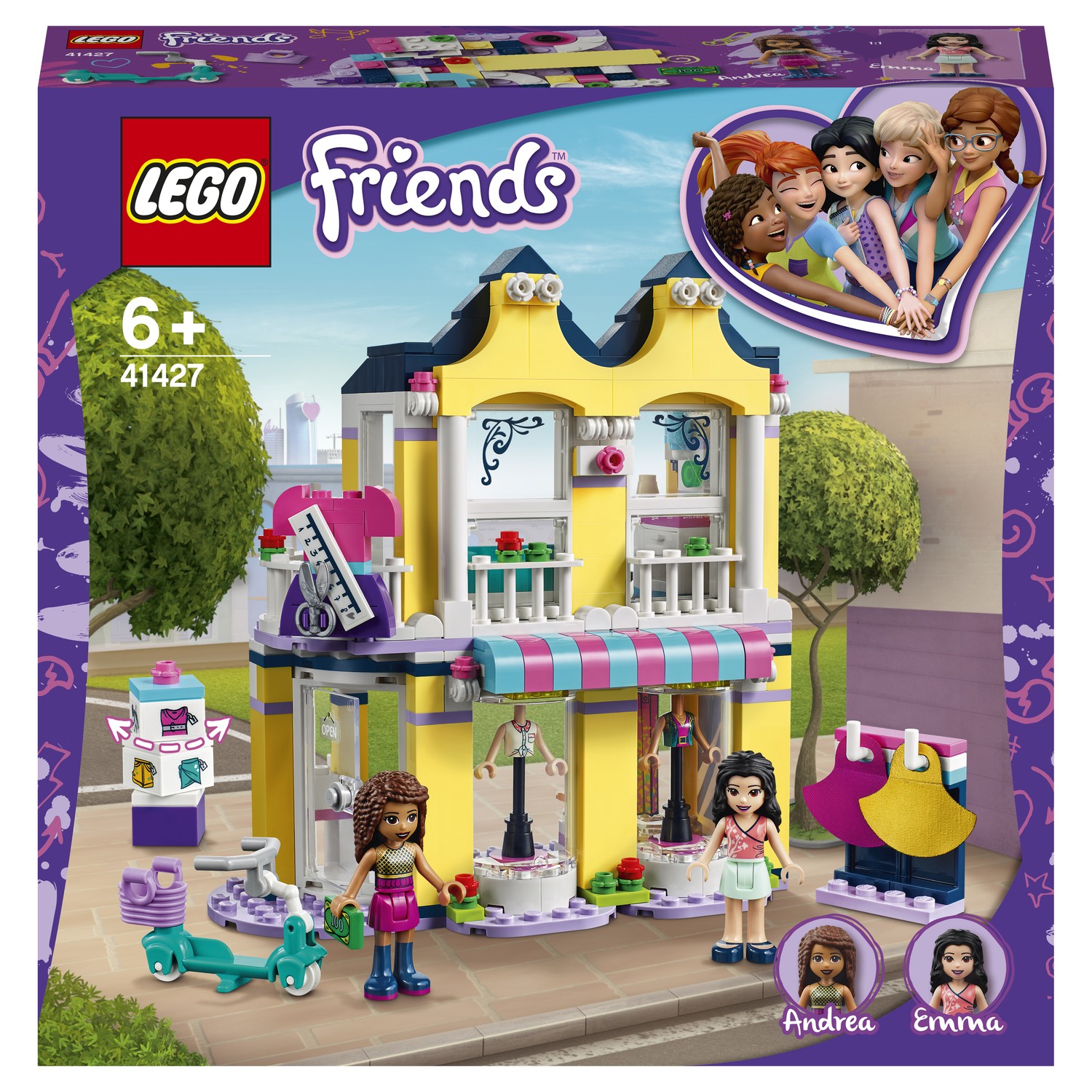 Конструктор LEGO Friends Модный бутик Эммы 41427 купить по цене 1199 ₽ в  интернет-магазине Детский мир