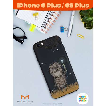 Силиконовый чехол Mcover для смартфона Apple iPhone 6 plus 6S plus Союзмультфильм Ежик в тумане и фонарик