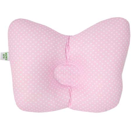Подушка для новорожденных Mums Era ортопедическая розовая