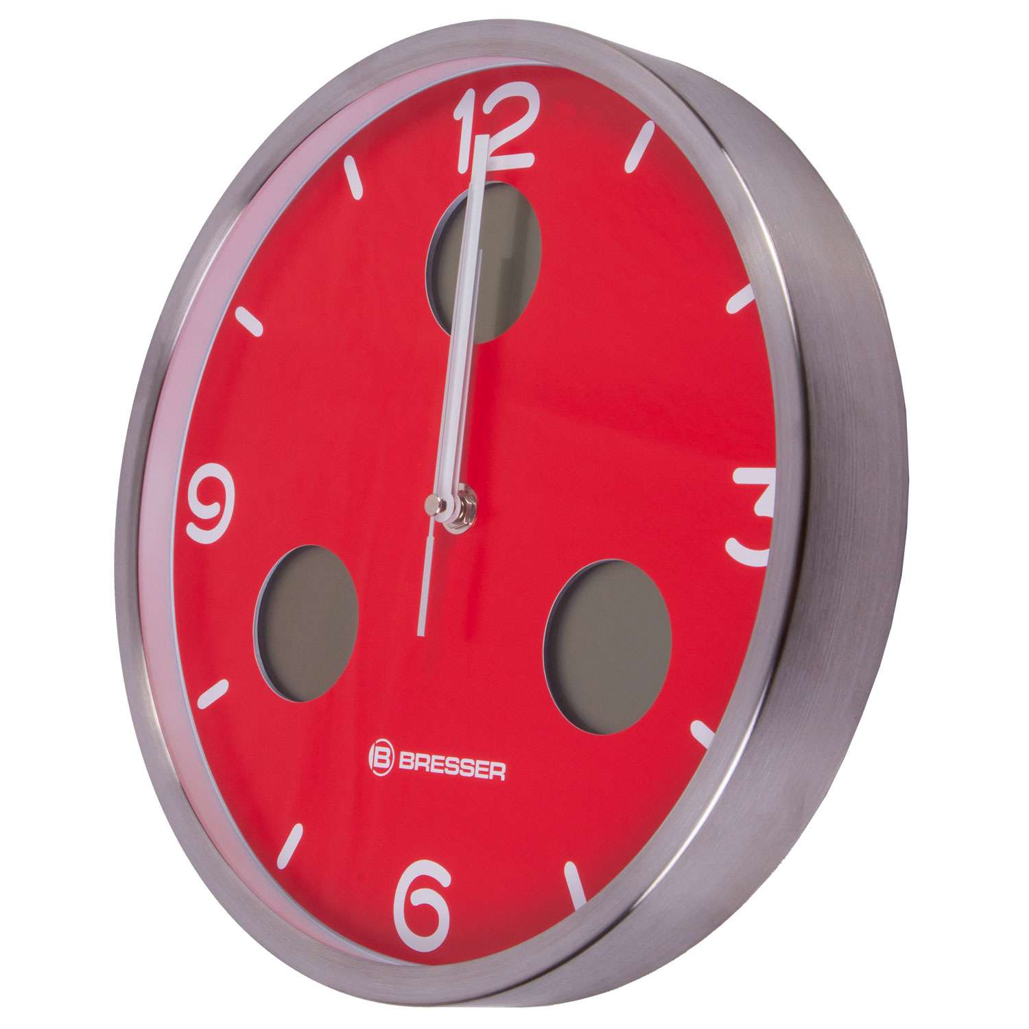 Часы настенные Bresser MyTime io NX Thermo/Hygro 30 см красные - фото 4