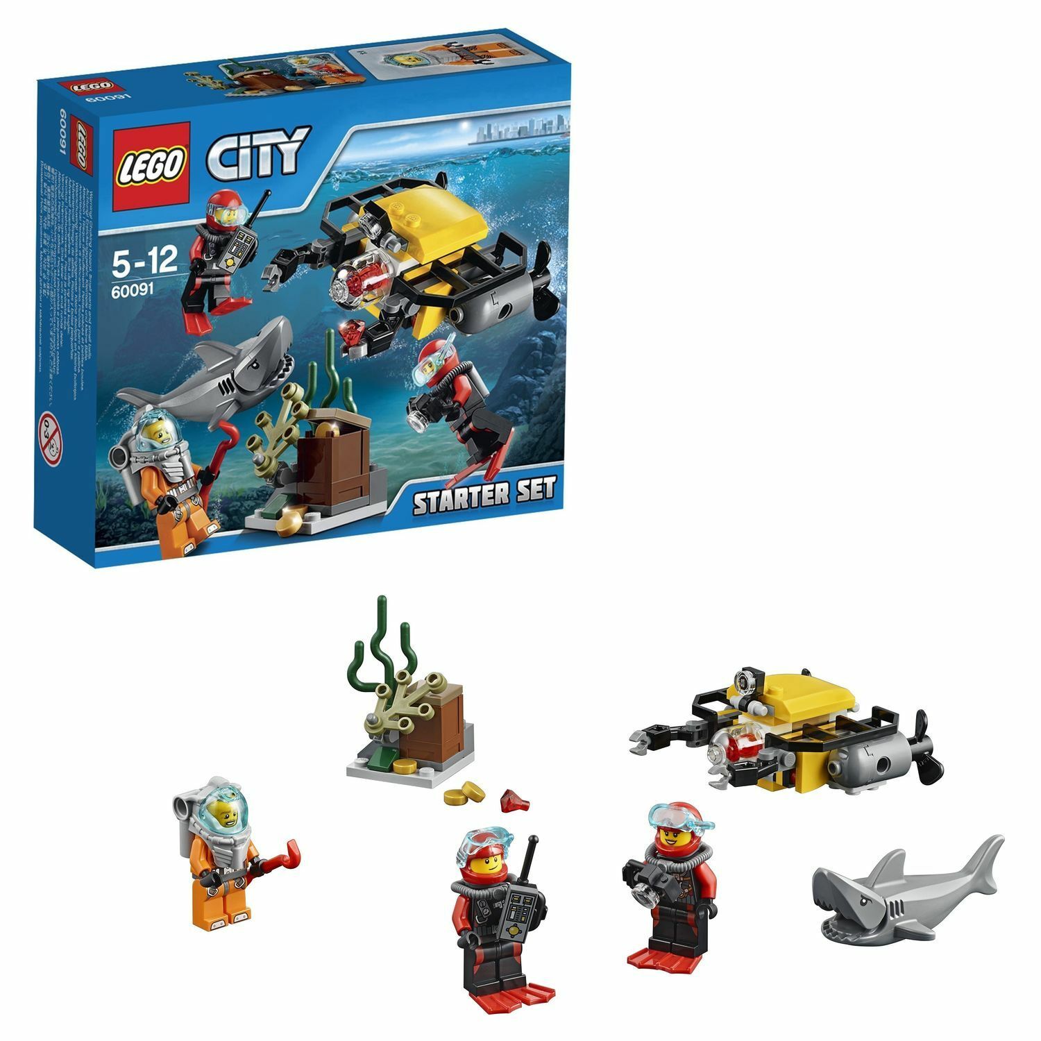 Конструктор LEGO City Deep Sea Explorers Набор для начинающих «Исследование морских глубин» (60091) - фото 1