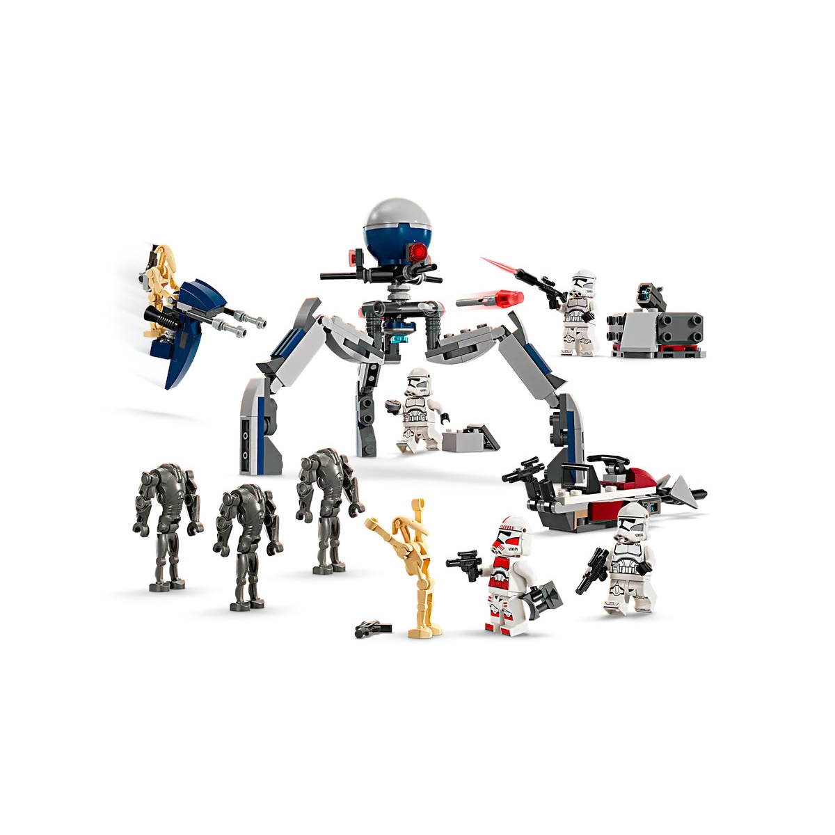 Конструктор LEGO Star Wars Боевой набор Clone Trooper и Battle Droid 75372 - фото 3