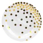 Набор тарелок Весёлый хоровод Золотые брызги 23см 6 штук