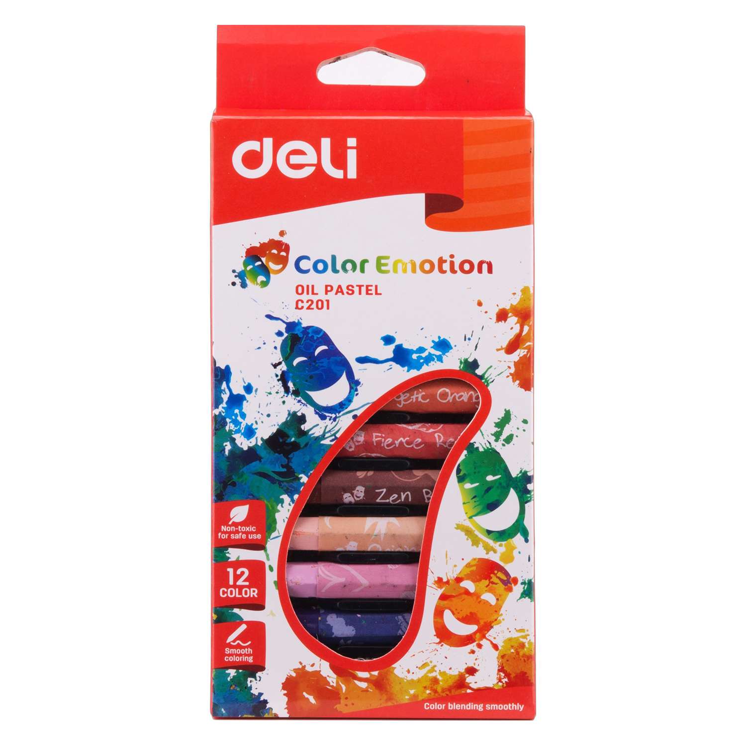 Масляная пастель Deli EC20100 Color Emotion 12 цв. - фото 1