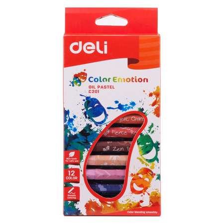 Масляная пастель Deli EC20100 Color Emotion 12 цв.