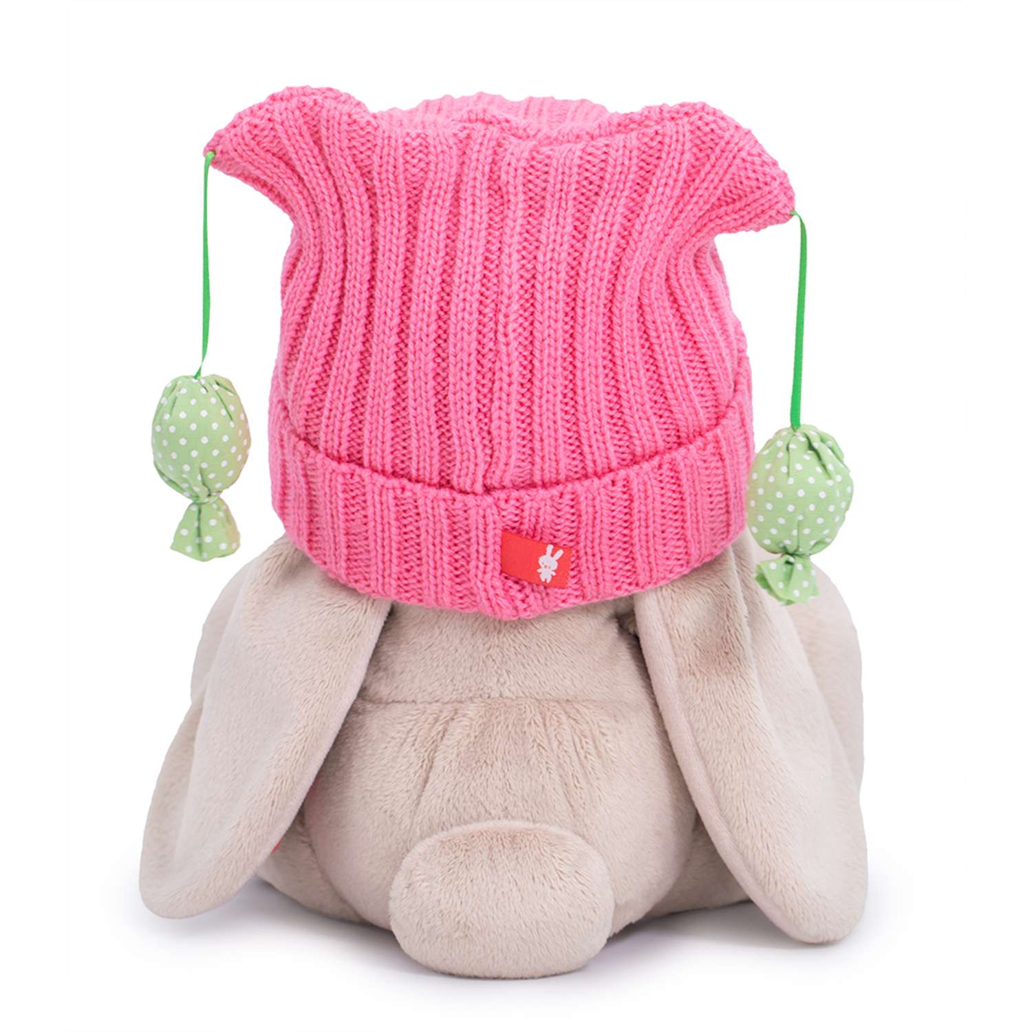 Мягкая игрушка BUDI BASA Зайка Ми в розовой шапочке с помпонами 18 см SidS-354 - фото 2