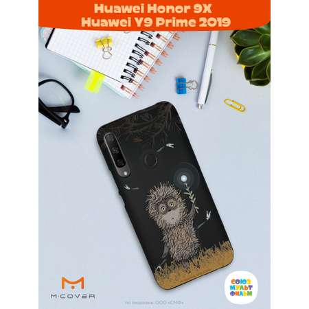 Силиконовый чехол Mcover для смартфона Honor 9X Huawei Y9 Prime 2019 Союзмультфильм Ежик в тумане и фонарик