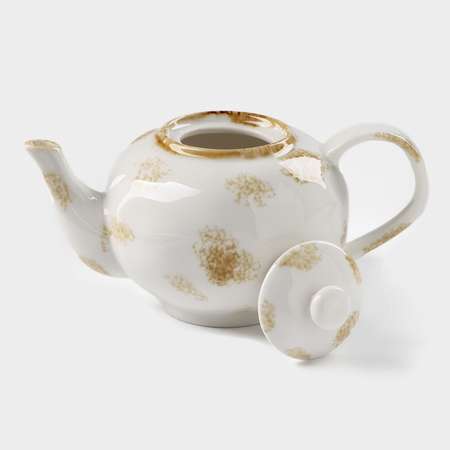 Заварочный чайник Доляна фарфоровый Organic Gold 650 мл цвет белый
