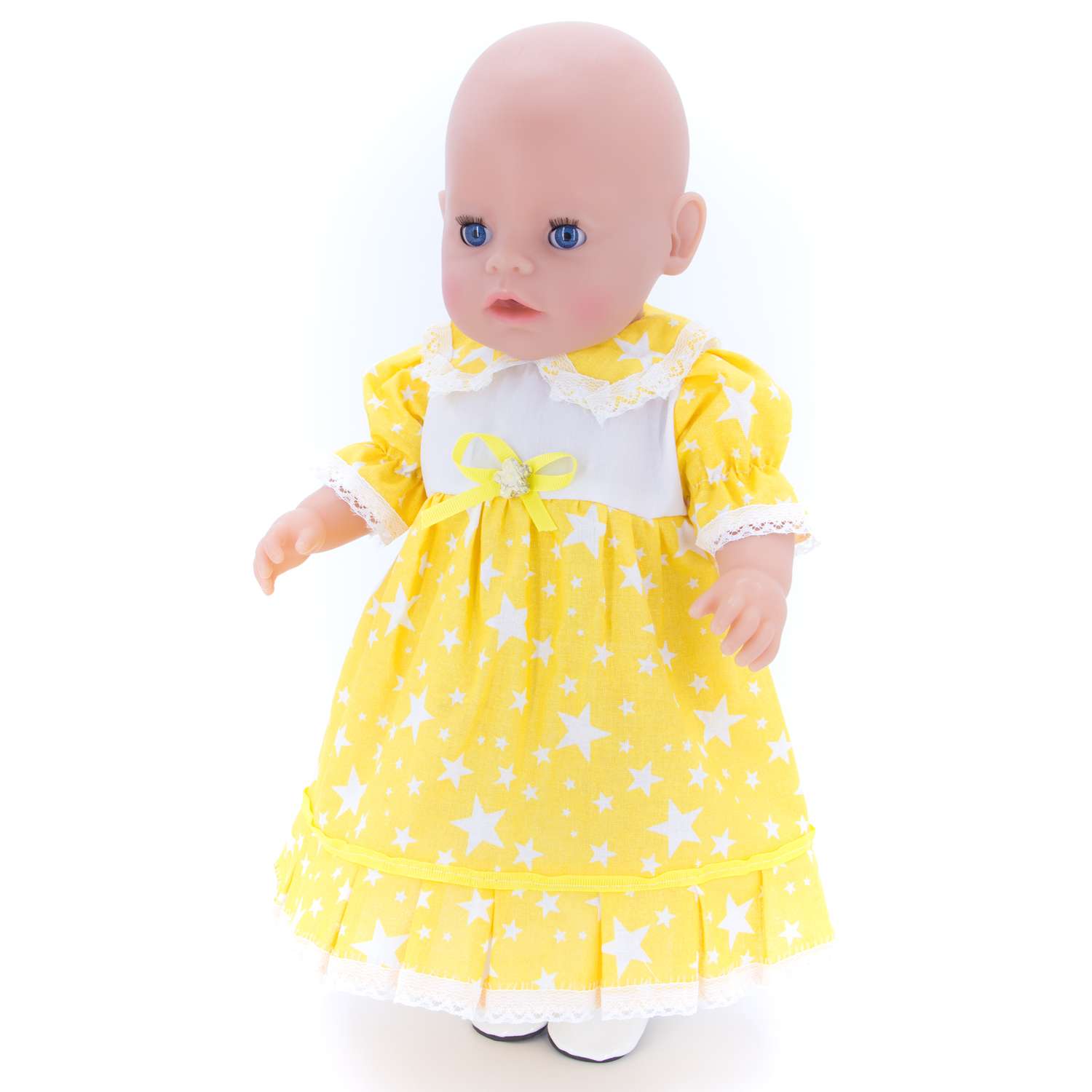 Платье нарядное Модница для пупса 43 см 6114 желтый 6114желтый - фото 4