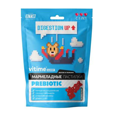 Биологически активная добавка к пище Vitime Gummy Мармеладные пастилки Пребиотик 30*2.5г