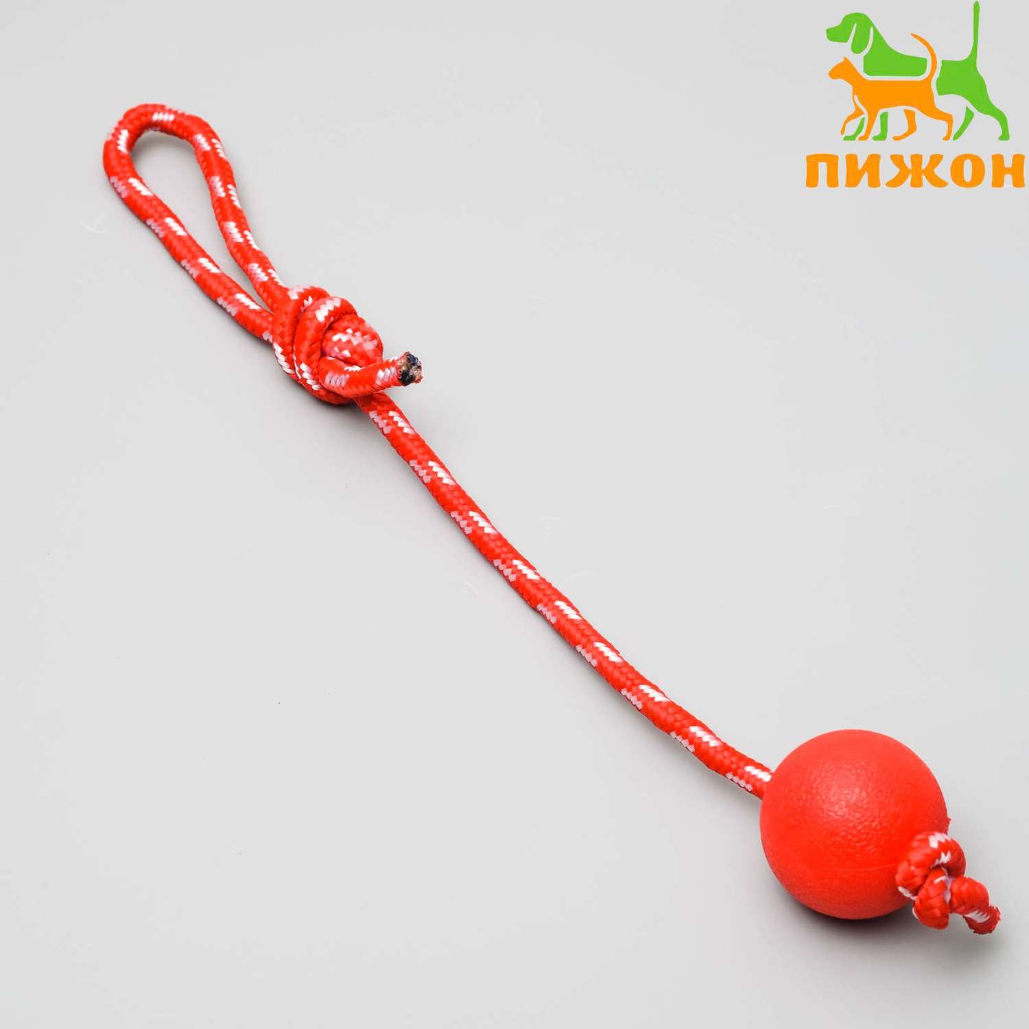 Игрушка Пижон «Шарик на веревке» 5.5 см каучук микс цветов - фото 1