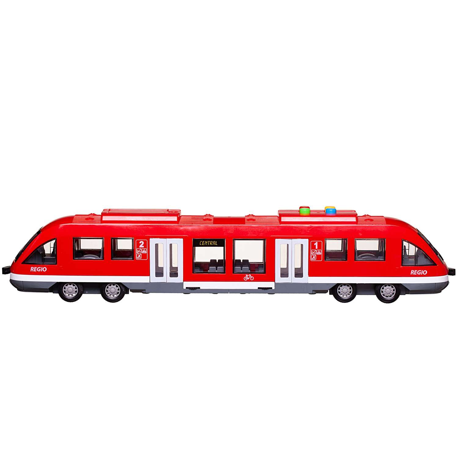 Трамвай ABTOYS фрикционный длина 44 см красный 8033-1/красный - фото 5