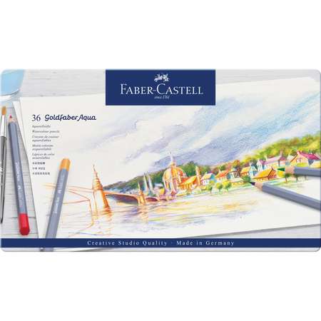 Карандаши акварельные FABER CASTELL художественные Goldfaber Aqua 36 цветов