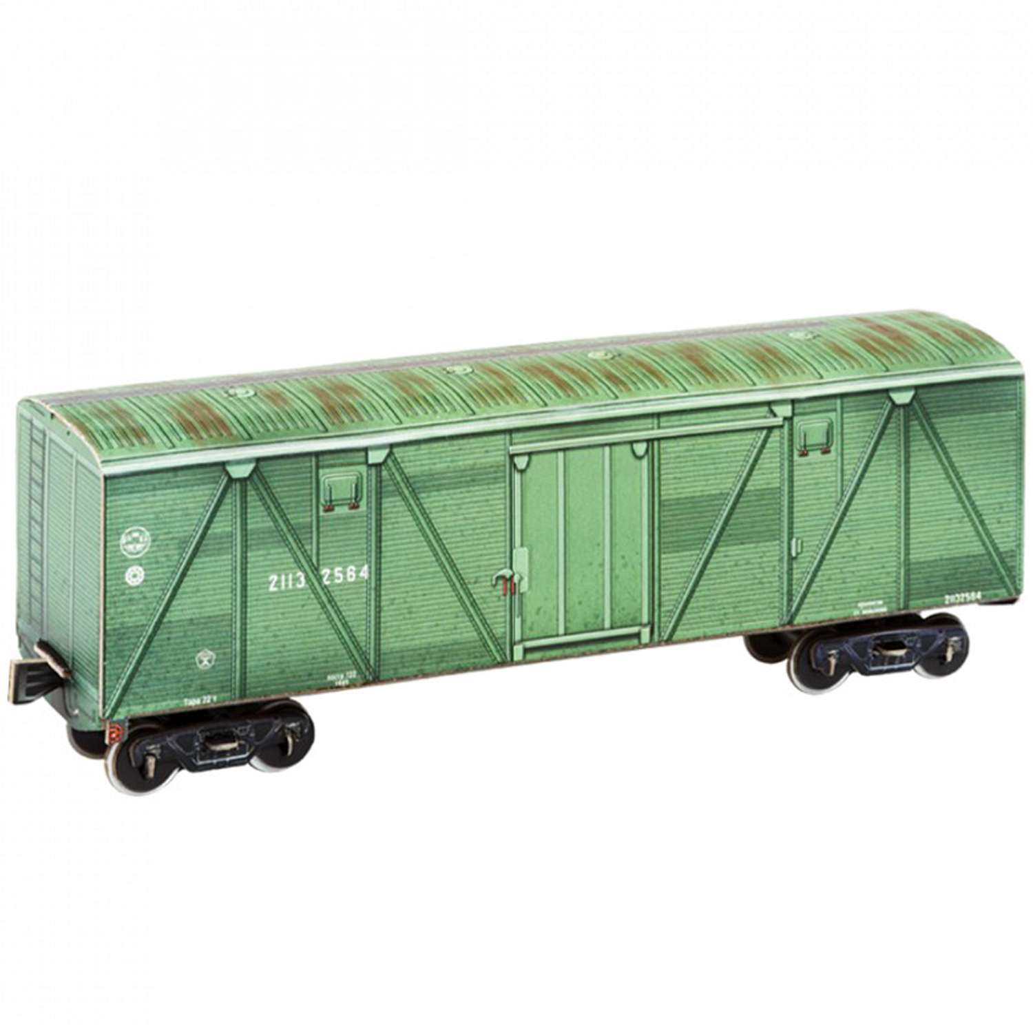 Сборная модель Умная бумага Железная дорога 1/87 Крытый вагон 11-066 571-2 571-2 - фото 4