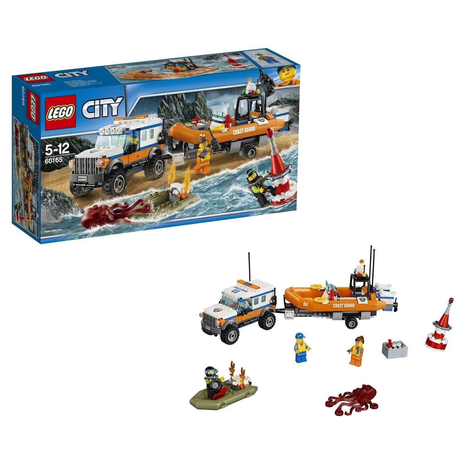 Конструктор LEGO City Coast Guard Внедорожник 4х4 команды быстрого реагирования (60165) - фото 1