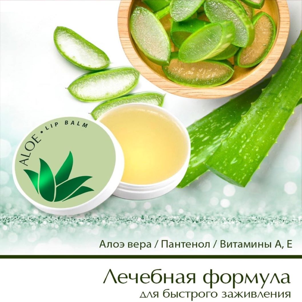 Бальзам для губ AXIONE lip balm Aloe 15 мл - фото 3