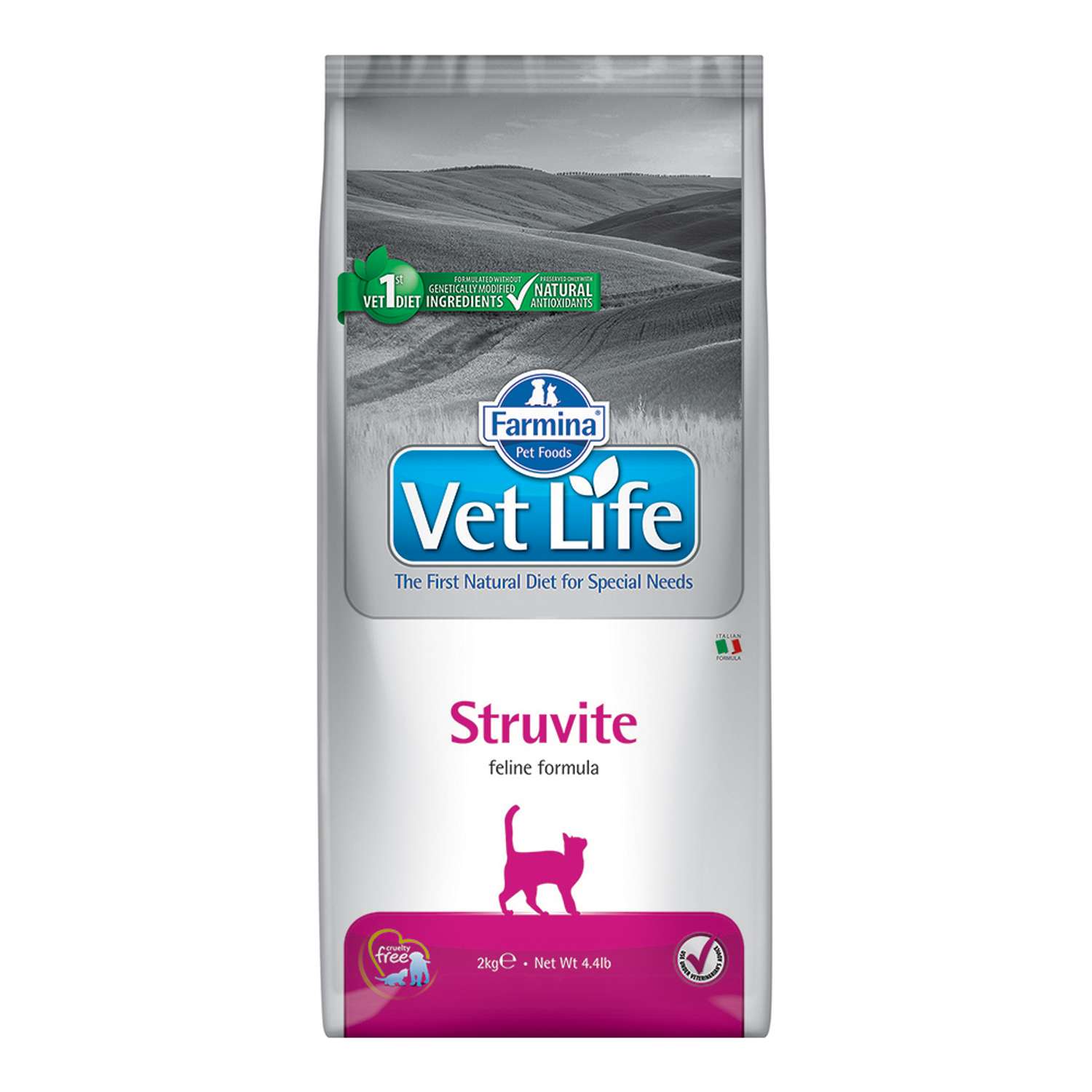 Корм сухой для кошек Farmina VetLife 2кг струвиты - фото 1