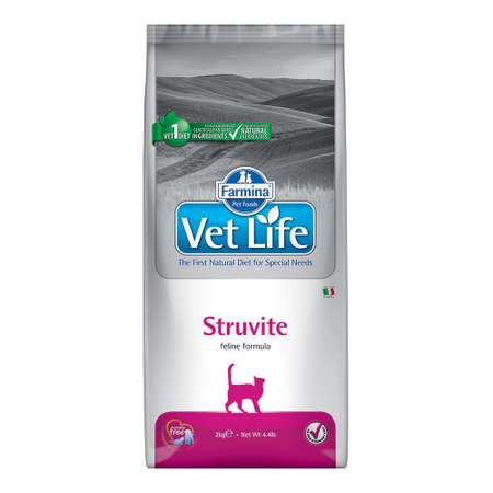 Корм сухой для кошек Farmina VetLife 2кг струвиты