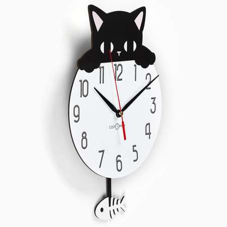 Часы настенные Соломон «Черный кот» с маятником