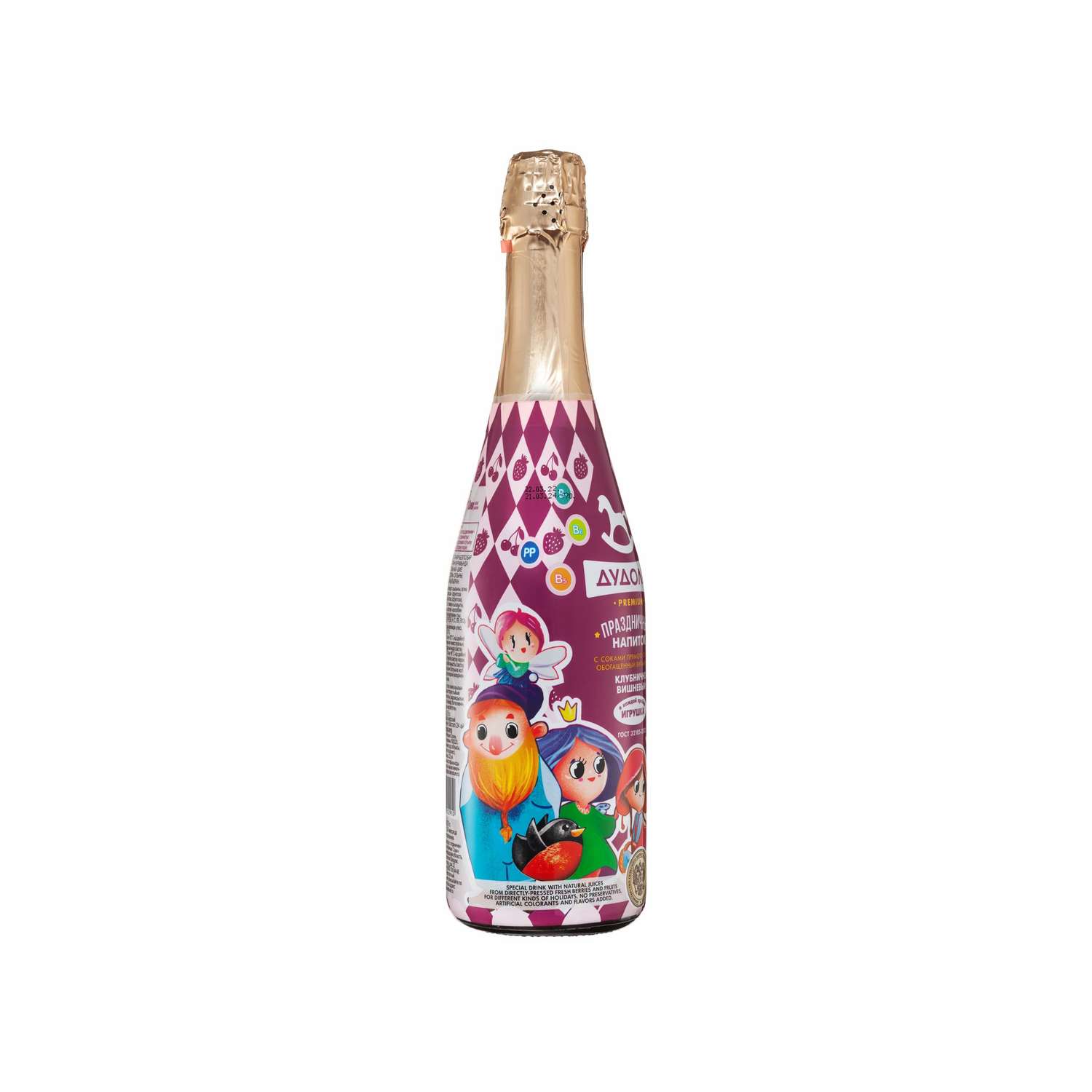 Напиток безалкогольный Absolute Nature фруктово-ягодный Дудоли Клубнично-вишневый 0.75 л - фото 2