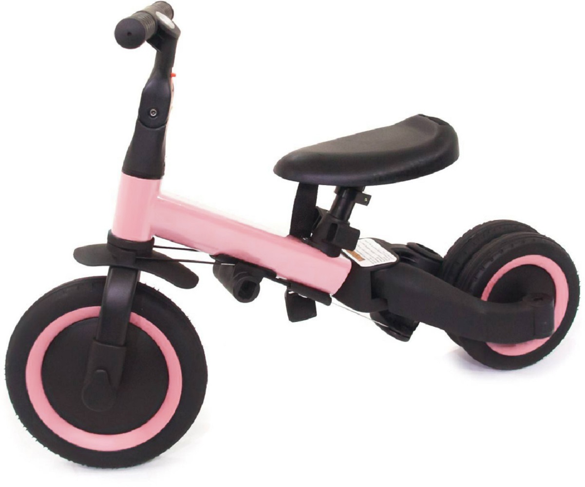 Беговел-велосипед R-Wings 4в1 с родительской ручкой розовый - фото 8