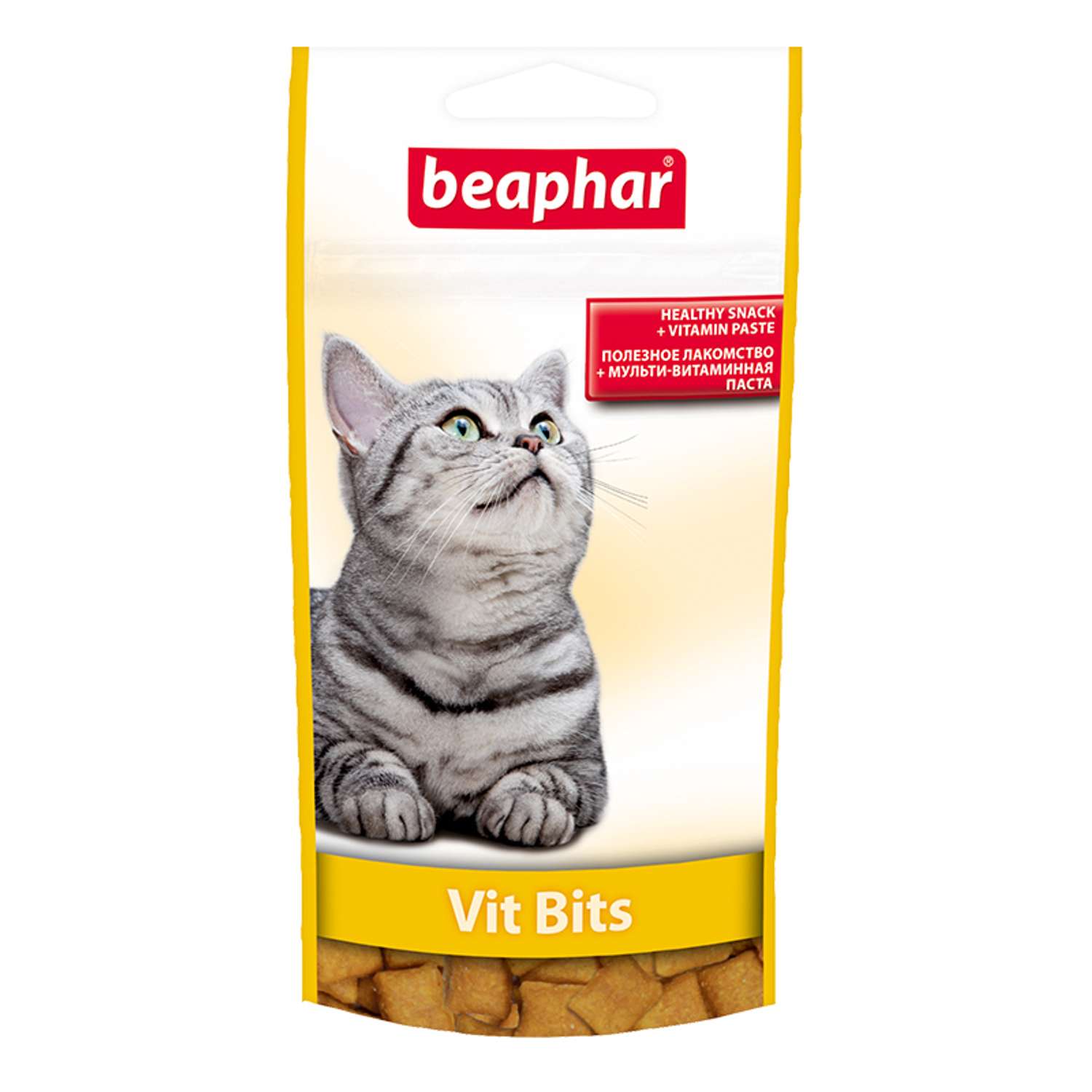 Подушечки для кошек Beaphar Vit Bits с мультивитаминной пастой 35г - фото 1