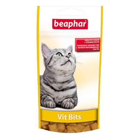 Подушечки для кошек Beaphar Vit Bits с мультивитаминной пастой 35г