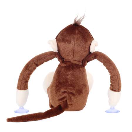 Игрушка мягкая Bebelot Мартышка 36 см коричневая на присосках