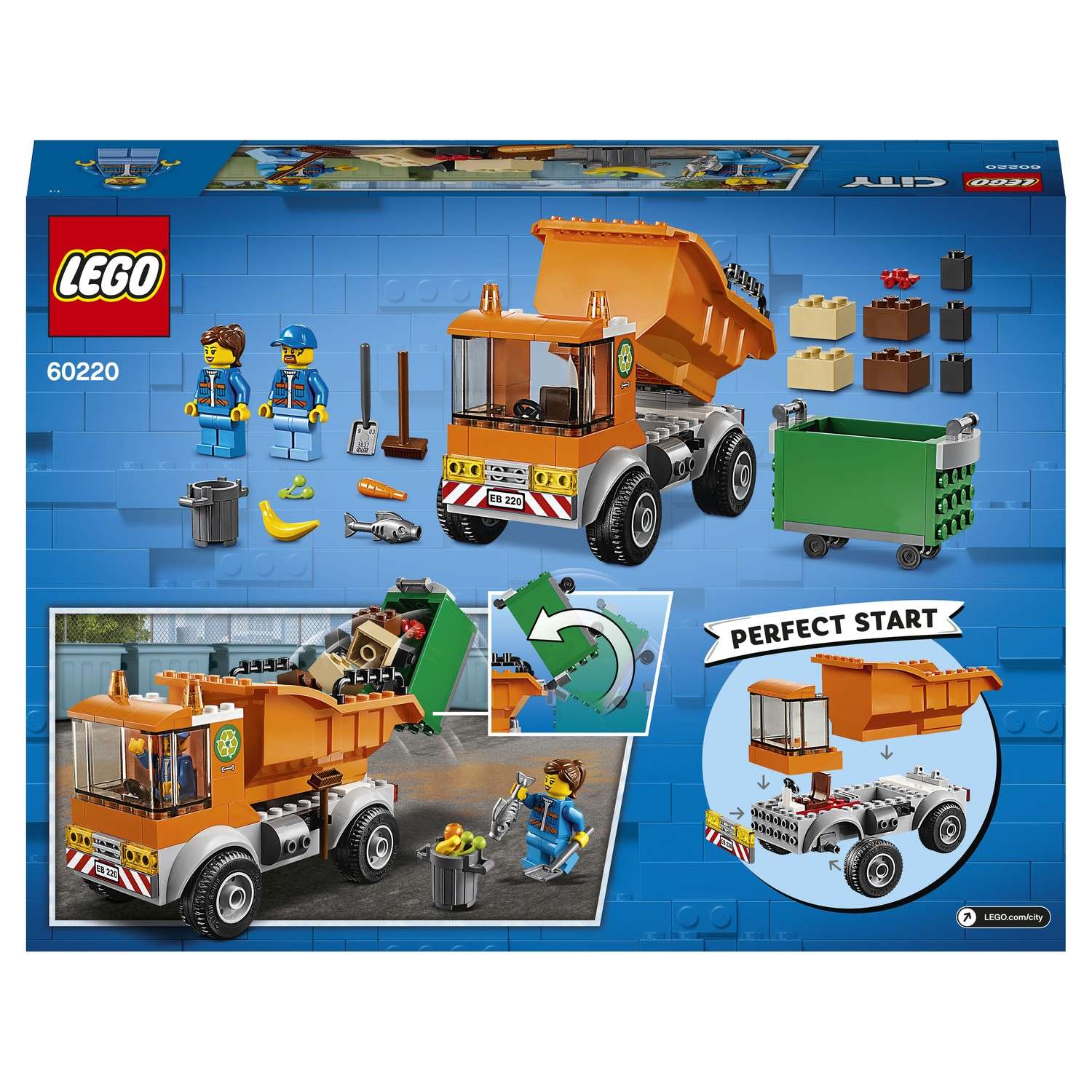 Конструктор LEGO City Great Vehicles Мусоровоз 60220 - фото 3