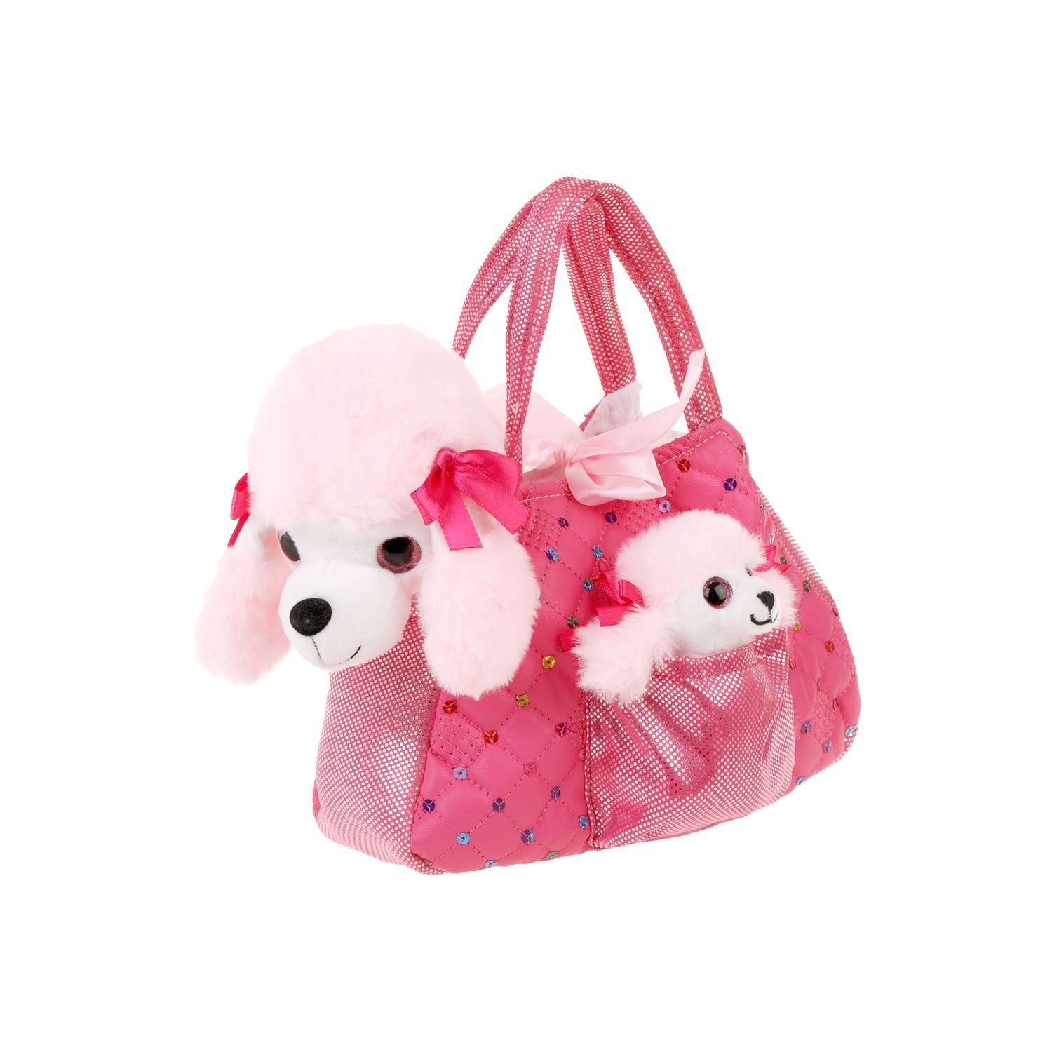 Игровой набор в сумочке Fluffy Family мама пудель и щенок - фото 1