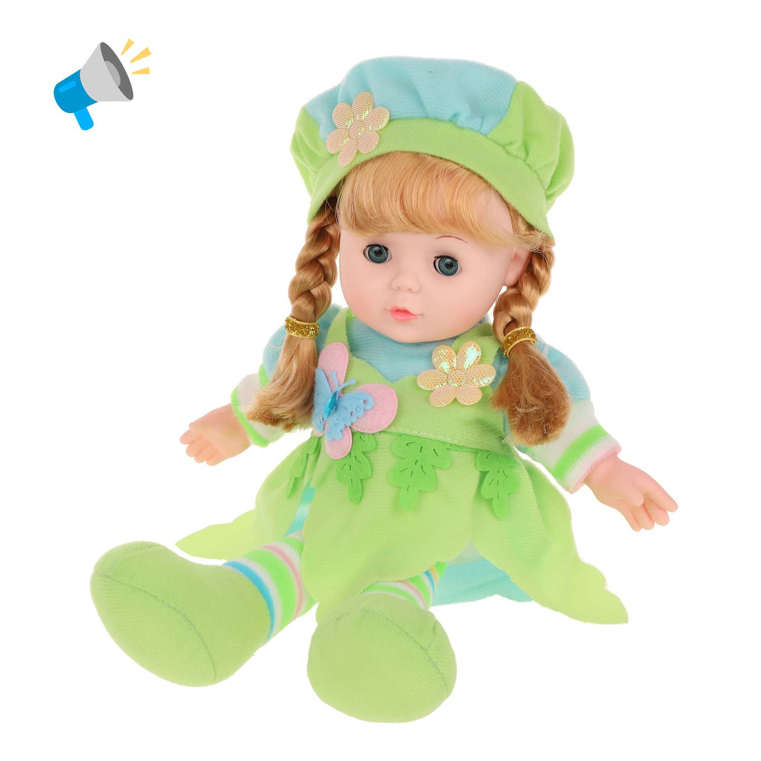 Кукла для девочки Наша Игрушка мягконабивная 30 см русская озвучка 613485 - фото 1