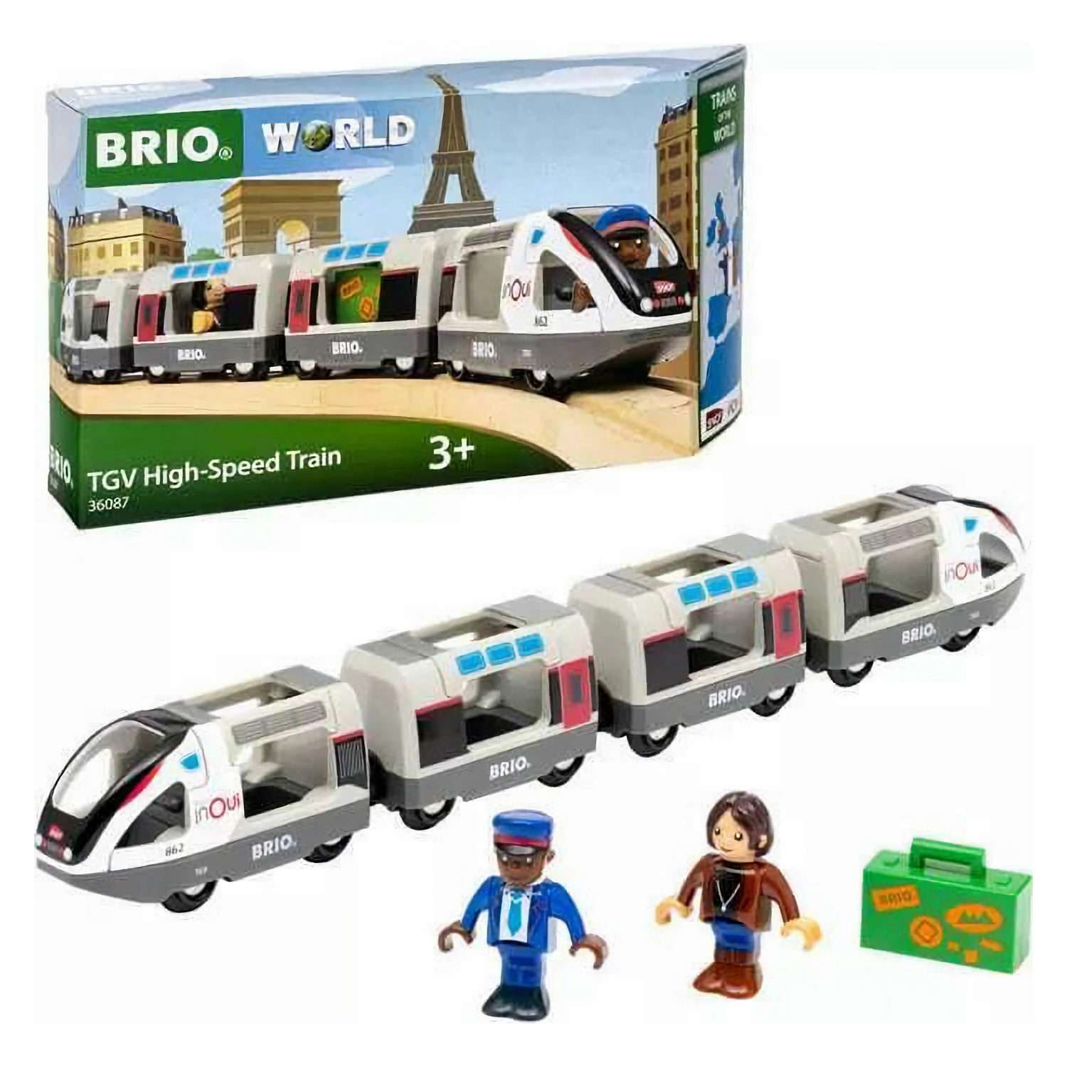 Игровой набор BRIO Высокоскоростной пассажирский поезд 7 элементов 36087 - фото 1