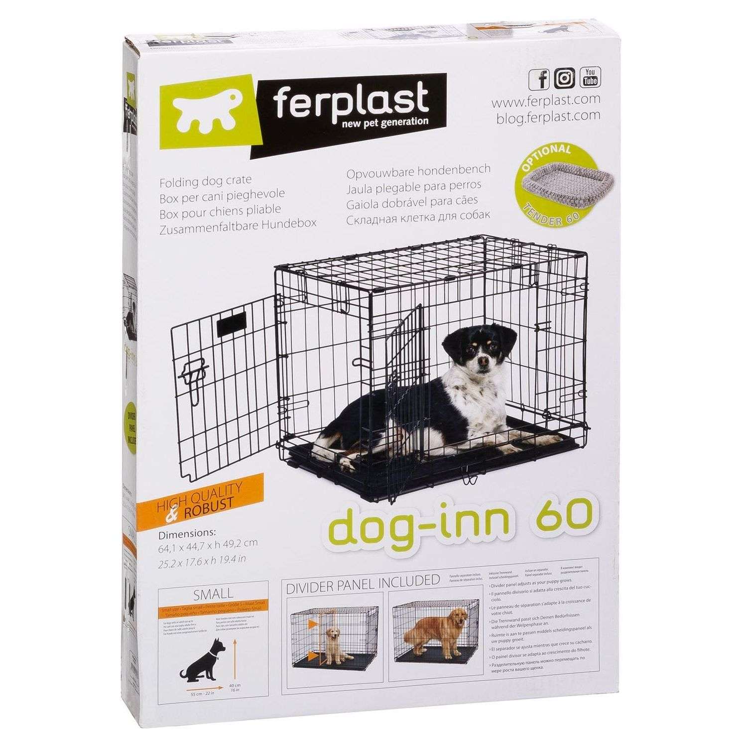 Клетка для собак Ferplast Dog-inn 60 Черная - фото 2