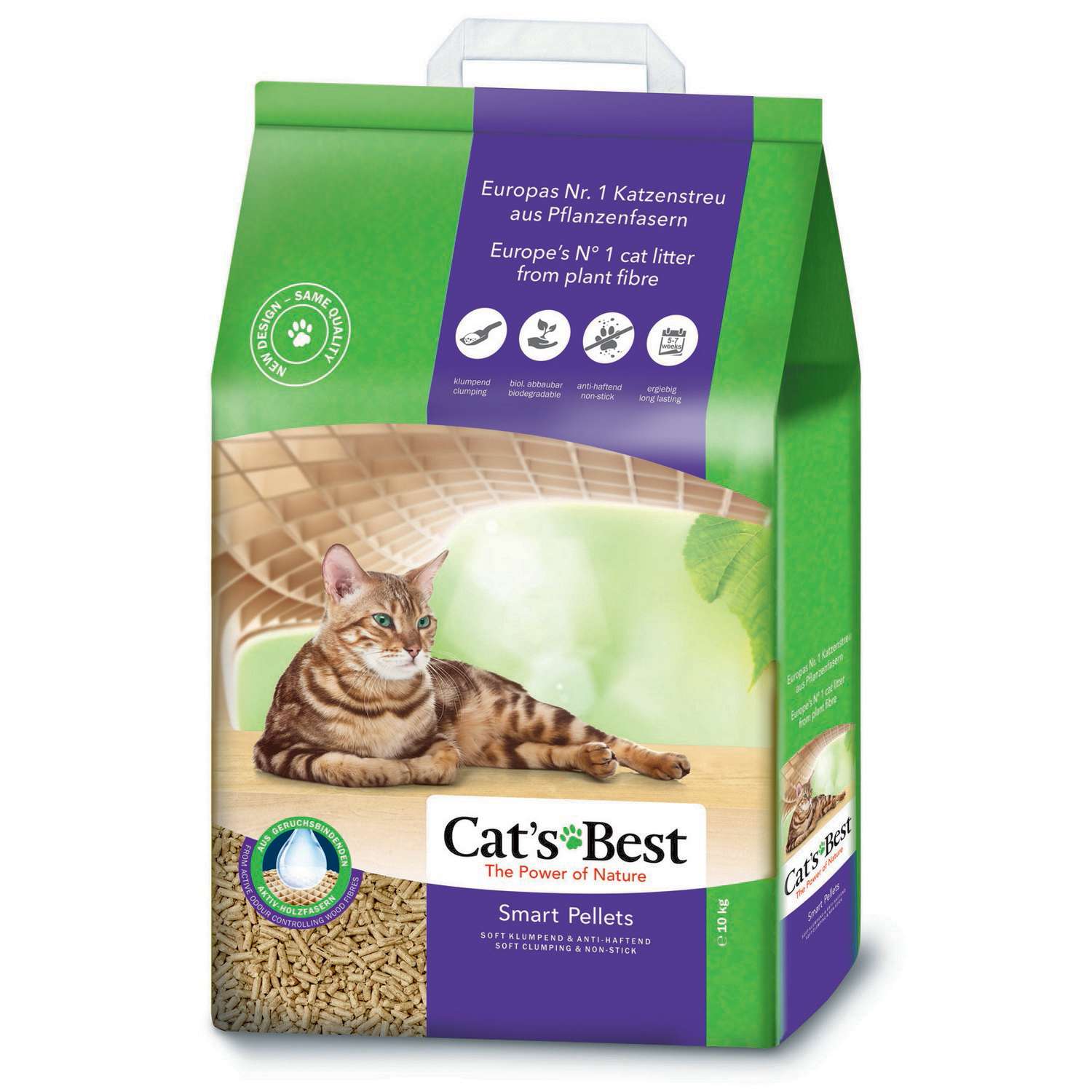 Наполнитель для кошек Cats Best Smart pellets древесный комкующийся 10 кг - фото 1