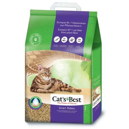Наполнитель для кошек Cats Best Smart pellets древесный комкующийся 10 кг