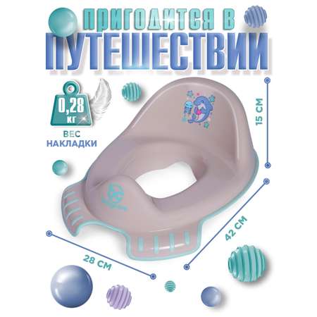 Накладка на унитаз BabyCare Quirky серый-мятный