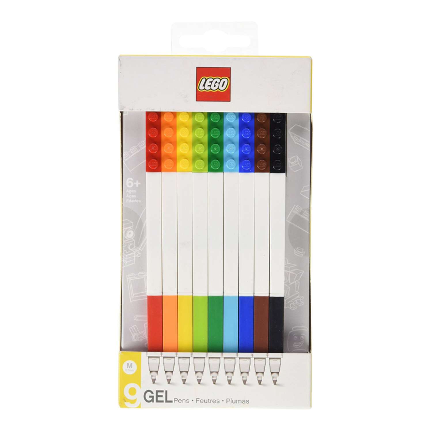 Набор ручек LEGO гелевых 9цветов 51482 - фото 1