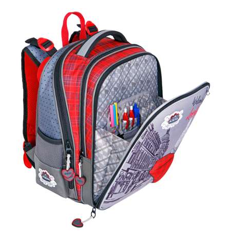 Рюкзак школьный ACROSS с наполнением: мешочек для обуви и брелок
