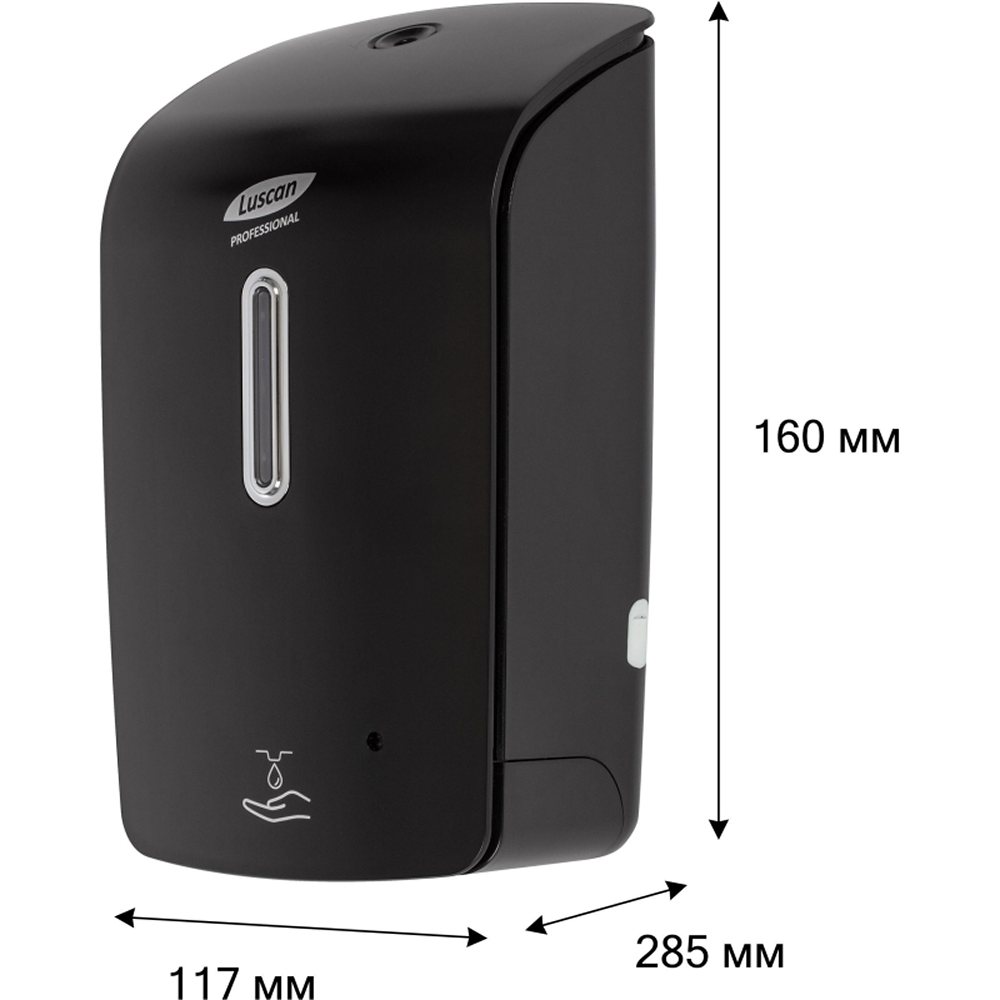 Дозатор для жидкого мыла Luscan сенсор 1000мл черный - фото 2
