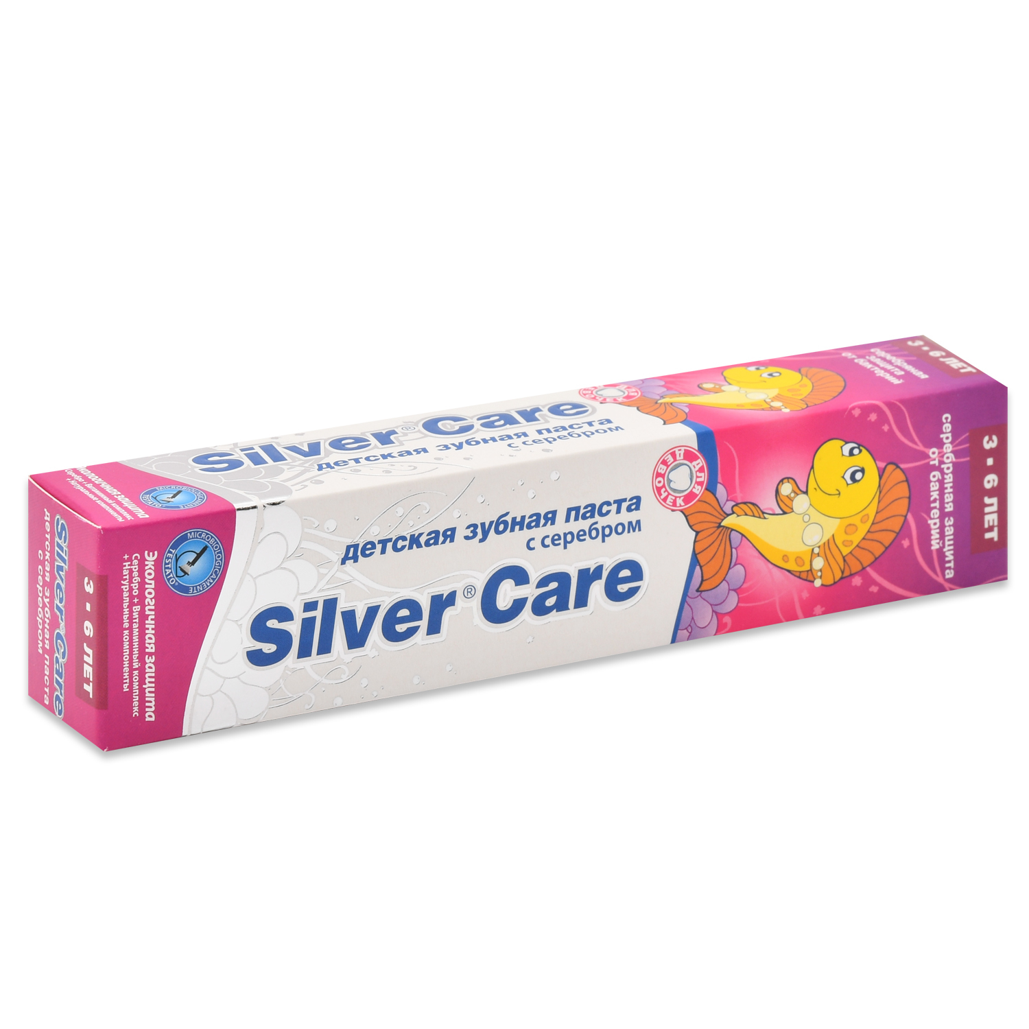 Зубная паста Silver Care Банановый микс 50мл с 3 до 6 лет 26020 - фото 2