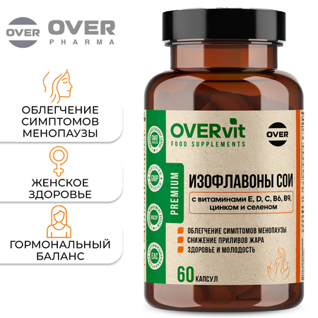 Изофлавоны сои OVER БАД при климаксе и менопаузе, 60 капсул