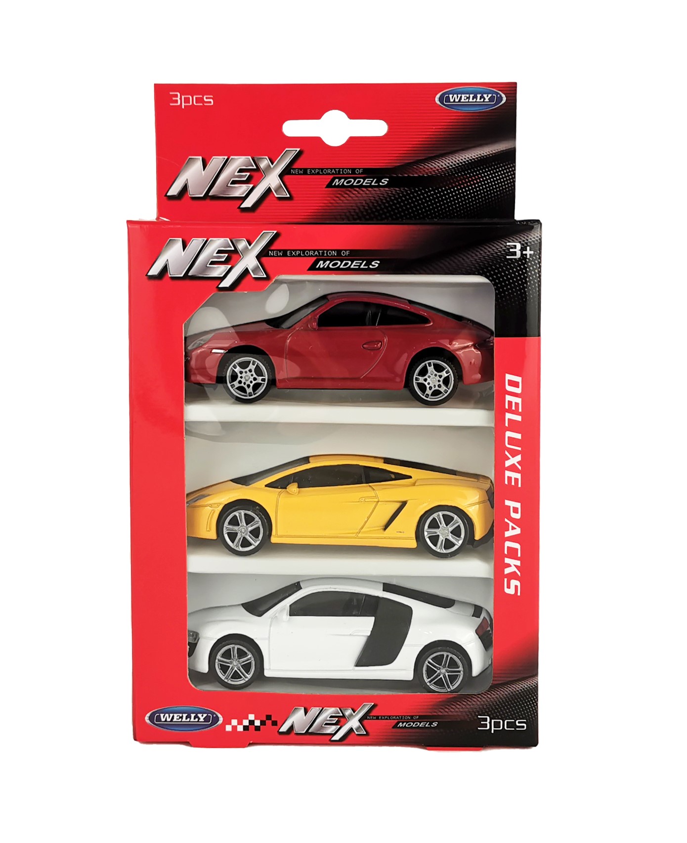 Набор WELLY Модели машин 1:43 Lambo Gallardo Porsche 911 и Audi R8 Coupe  купить по цене 2249 ₽ в интернет-магазине Детский мир