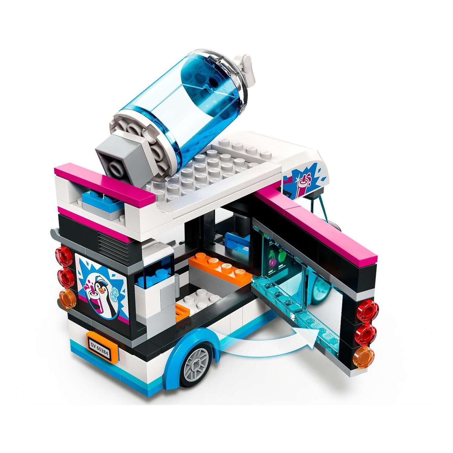 Конструктор Lego City Фургон для шейков Пингвин 60384 - фото 6