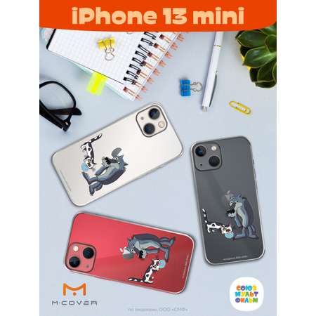 Силиконовый чехол Mcover для смартфона Apple iPhone 13 mini Союзмультфильм Кот и волк