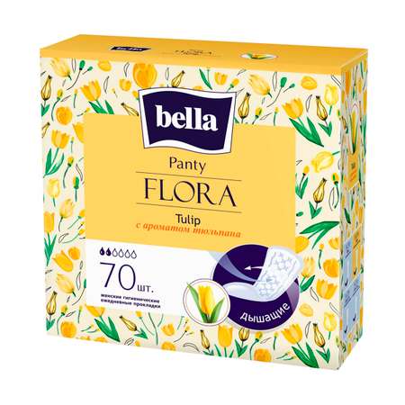 Ежедневные прокладки BELLA Panty Flora Tulip с ароматом тюльпана 70 шт