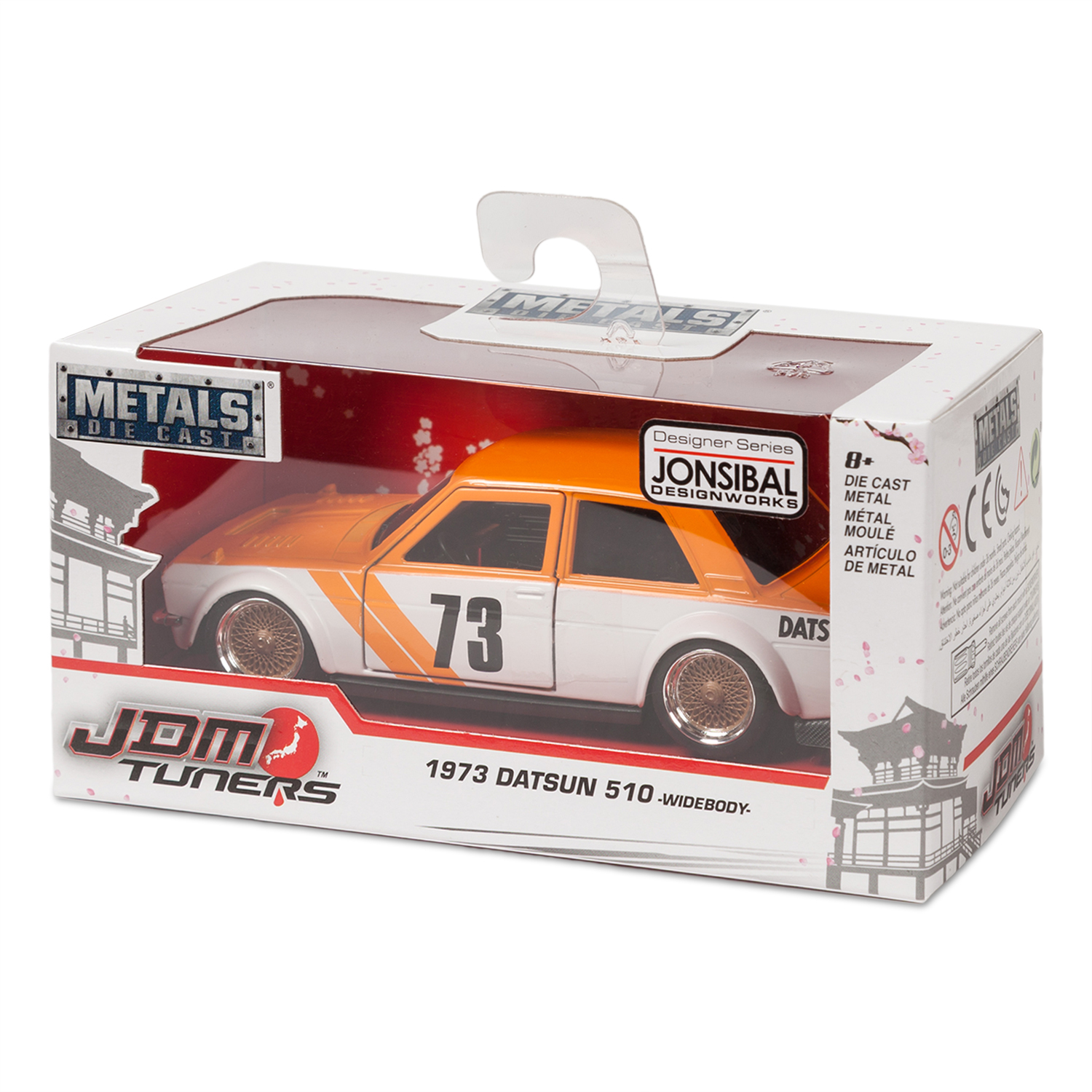 Машинка Jada 1:32 1973 Datsun 510-Wide Body-Free Rolling 99124 - фото 3